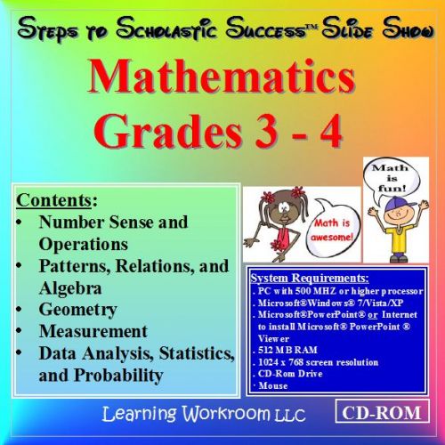 Steps to Scholastic Success Slide Show - Mathematics, Grades 3 - 4